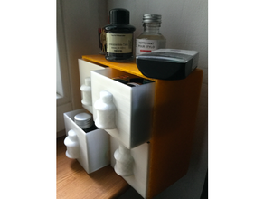ink bottle cabinet 3d print model - Mito3D