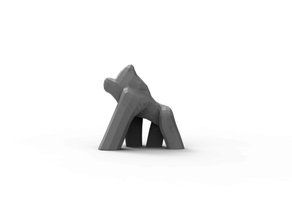 poly gorille mignonne décoration lowpoly minimaliste 3d print model - Mito3D
