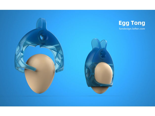 Oeuf tong œufs chaleur preuve pinces 3D print model - Mito3D