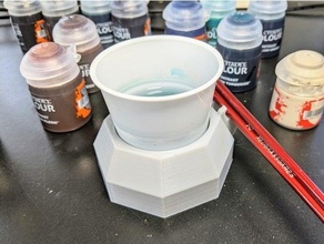 painting water cup holder miniatures 3d print model - Mito3D