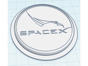 Platz modular Logo einfügen spacex 3d print model - Mito3D