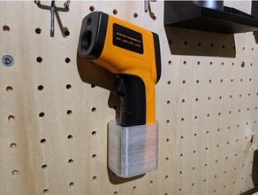 pegboard pocket infrared thermometer gm320 hook mount tools 3d print model - Mito3D