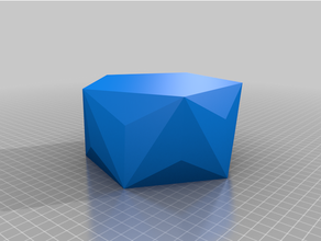 Triakis icosahedron şekil konteyner 3d print model - Mito3D
