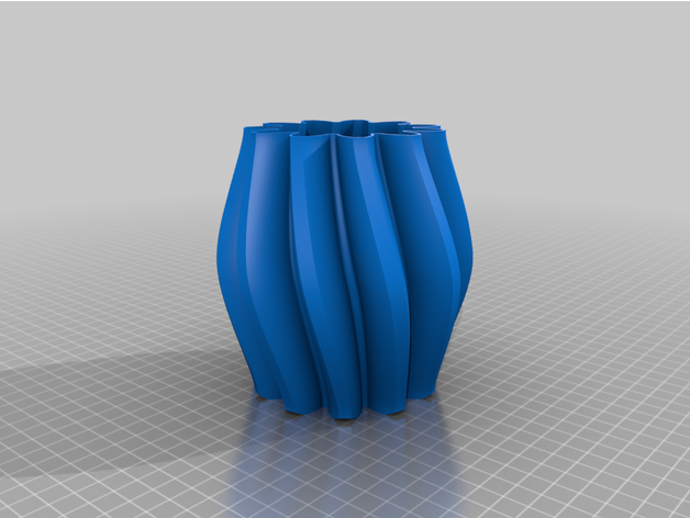 gear vase pen holder helical penholder spiral vasemode 3D print model - Mito3D
