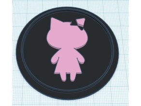 kitty modular logo insert 3d print model - Mito3D