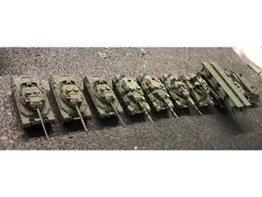 Leopard 1 Familie Deutsche Panzer Kriegsspiel Wargaming 3d print model - Mito3D
