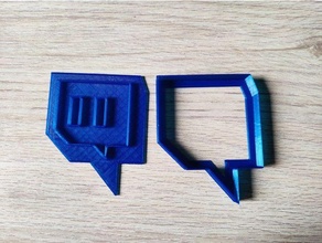 twitch cookie cutter cookies twitchtv 3d print model - Mito3D