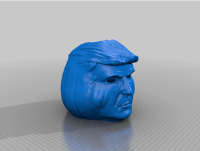 Trumpf Kürbis Trumpkin Donald Halloween Dekoration Präsident 3d print model - Mito3D