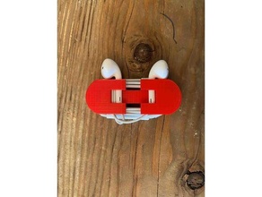 apple ear bud holder 3d print model - Mito3D