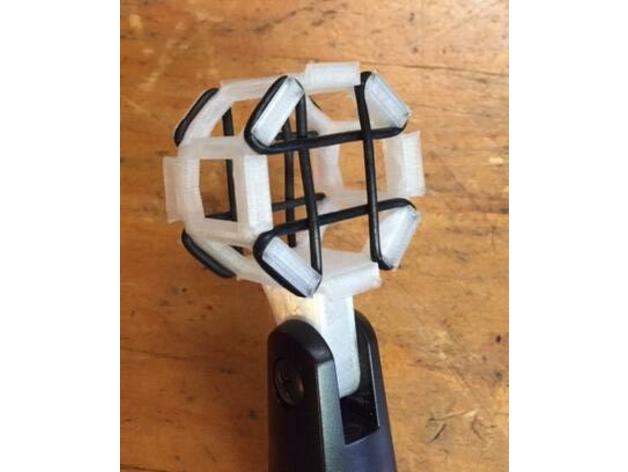 micrófono conmoción montar pivote base remezclar 3D print model - Mito3D