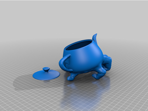 halloween decor - creepy teapot hand crppey o4saken scary utah 3d print model - Mito3D