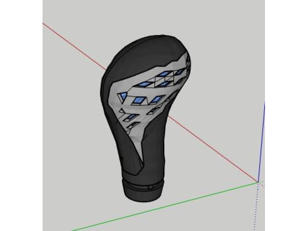 ışıklı Vites değiştirme topuz Renault Clio iii işaret ii araba 3 dişli vardiya 3D print model - Mito3D