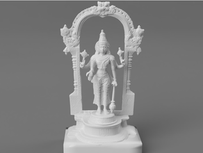 vishnu conservatore ottone Dio indù idolo India indiano scultura 3d print model - Mito3D