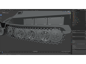 pista cadena enlace sdkfz 251 tanque pistas ww2 3d print model - Mito3D