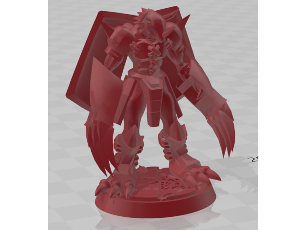 Wargreymon digimon anime vídeo juego 3D print model - Mito3D