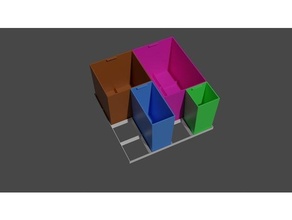 ordinamento scatole griglia scatola piccolo parti Conservazione 3d print model - Mito3D