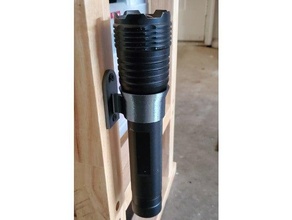 flashlight holder - wall mount 3d print model - Mito3D