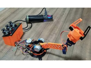 mdnra usb powered robotique bras 28byj 48 9g servo arduino éducatif jouet pince ouvert source 3d print model - Mito3D