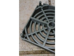 160mm 6 1 4 inch square drain cover gully 3d print model - Mito3D