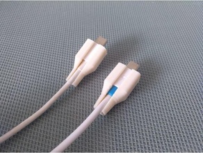 USB cargador protector cable acortar administración teléfono smartphone 3d print model - Mito3D