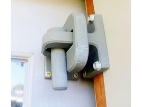 serratura pin scorrevole porta pla 3d print model - Mito3D