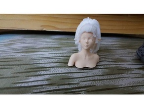 duende busto experimentar separar partes Arte impresionante guerrero elfo niña cabello persona carroñero escultura estatua prueba mujer 3d print model - Mito3D