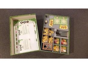 cacao expansions insert organizer big market board boardgame inserts chocolatl diamante expansion game golden temple huts storage spaces volcanoes 3d print model - Mito3D