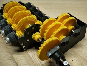 gearbox ratio 1 2187 diy gear gears print motor planetary youtube video 3d print model - Mito3D