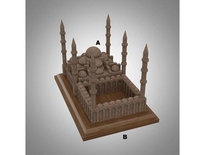 sultan ahmed mosque history model building 3d print model - Mito3D