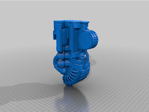 titan plasma cannon split 40k 3d print model - Mito3D