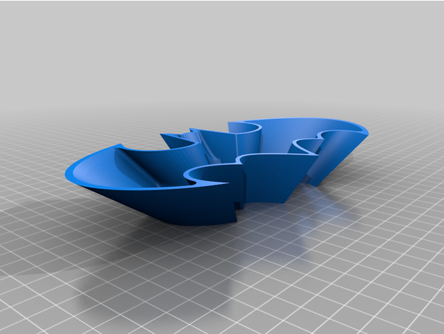 batman 1989 logo candy dish bowl 3D print model - Mito3D