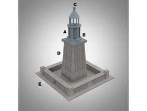 alexandria great lighthouse history model building 3d print model - Mito3D