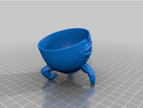 halloween decor pt2 - creepy teacup 3d print model - Mito3D