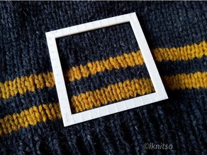 gauge ruler - metric stitch knitting samples knittingtools maglia yarncraft 3d print model - Mito3D