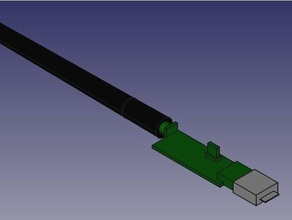 cc2531 tablero modelo antena USB freecad asistente automatización zigbee 3d print model - Mito3D
