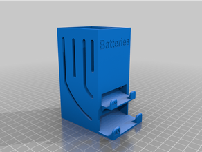 batería almacenamiento caja aaa aa soporte caso funda 3d print model - Mito3D