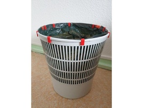 trash bin clip pince poubelle trashcan 3d print model - Mito3D
