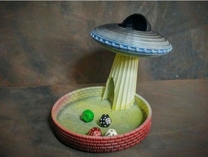 flying saucer dice tower 3d print model - Mito3D