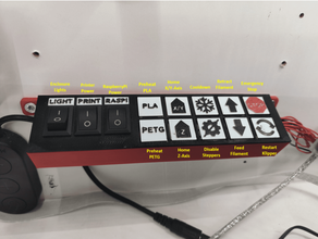 botón etiquetas universal caja botones octoprint 3d print model - Mito3D