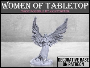 angelic cleric - tabletop miniature angel dnd dungeons dragons fantasy femal female game gaming girl human humanoid mini play role woman women 3d print model - Mito3D