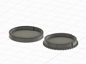 hoya lens filter case 55 mm camera container flat screw lid 3d print model - Mito3D