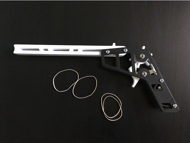 rubberband gun 3D print model - Mito3D