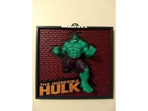 hulk quadro Armação vingadores decoração maravilha histórias quadrinhos parede 3d print model - Mito3D