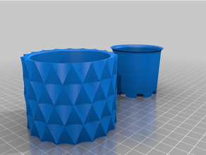 diamond plant pot bed adhesion 3d print model - Mito3D