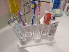 organizador cepillos dientes pasta dental 3d print model - Mito3D