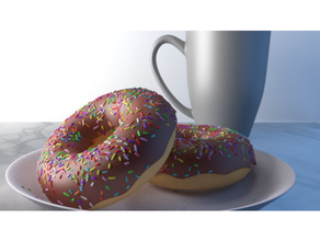 doughnuts coffee coffee doughnuts 3d print model - Mito3D