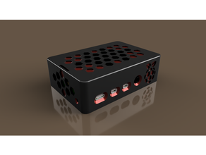 raspberry pi 4 honeycomb case housing camera 3d print model - Mito3D