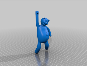 key ring mr bean teddy bear 3d print model - Mito3D