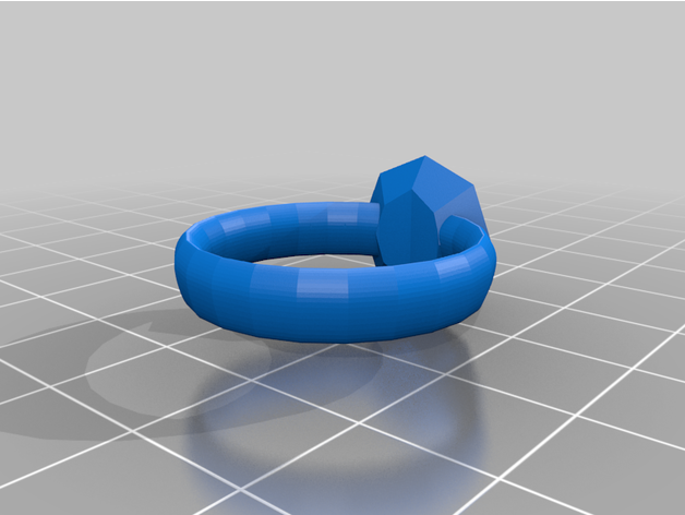 diamond ring 3D print model - Mito3D