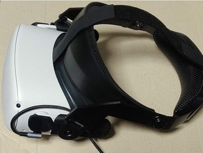 óculo quest2 cabeza banda base v26 búsqueda 2 vr auriculares 3d print model - Mito3D